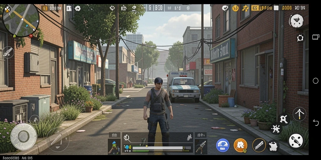 Tampilan antarmuka utama game yang menarik.