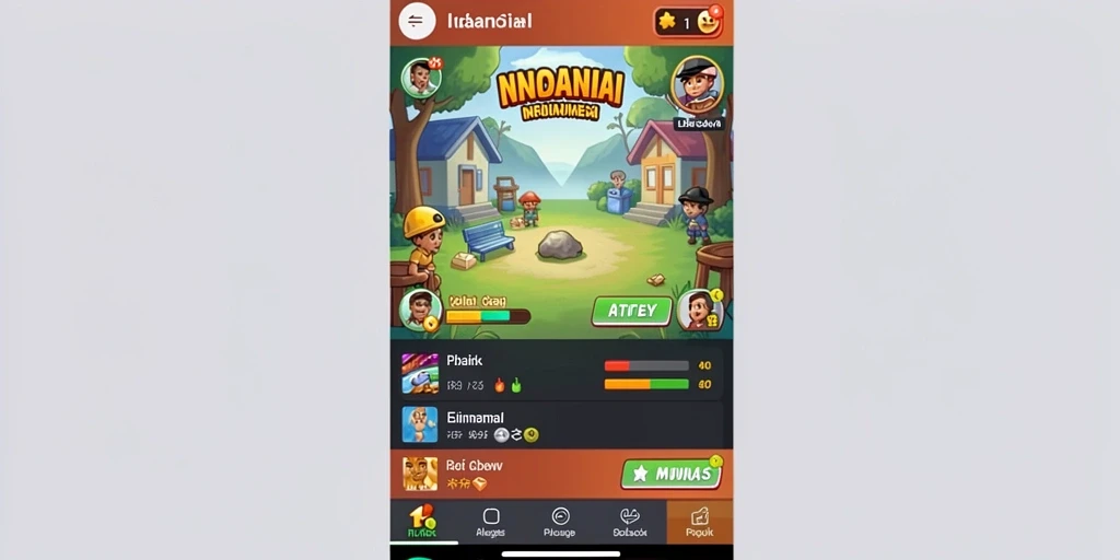 Screenshot menampilkan karakter utama dalam mode bertarung.