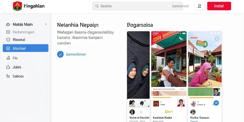 Tampilan menu utama yang menarik dan mudah dinavigasi.