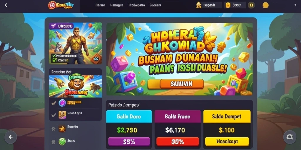 Tampilan awal yang menarik dan interaktif.